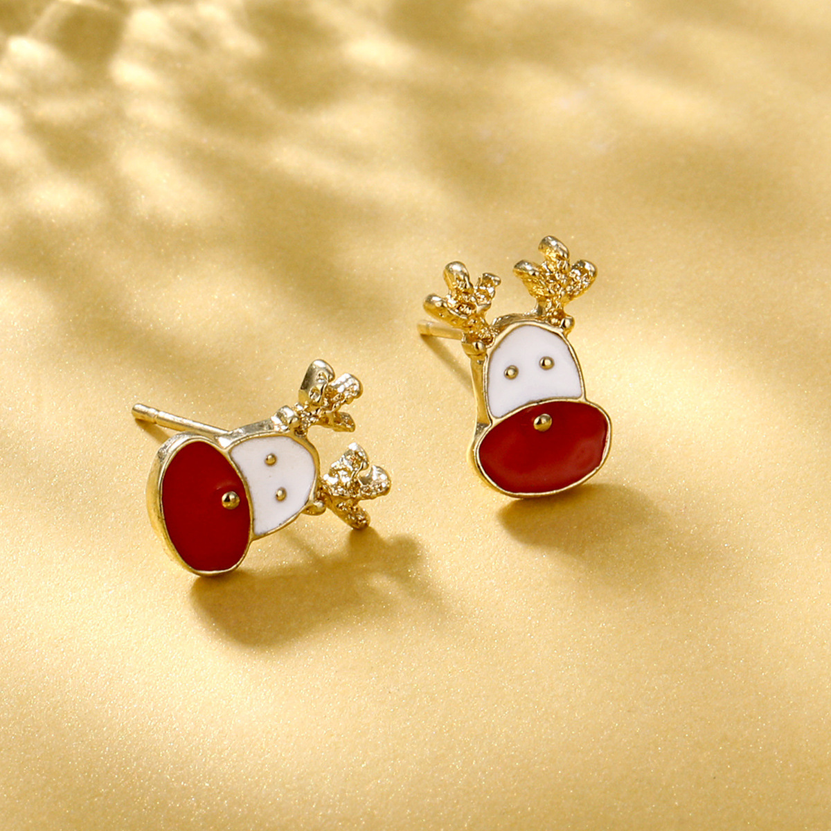 Cute Christmas Tree Santa Claus Snowflake Alloy Inlay Rhinestones Womenu0027S Ear Studs 1 Pair