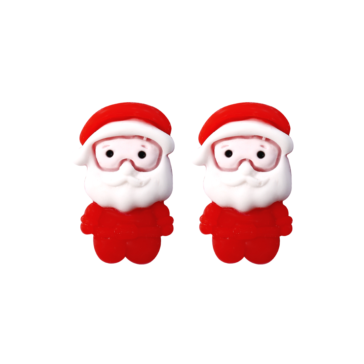 Cute Christmas Tree Santa Claus Christmas Socks Arylic Synthetic Resin Three-dimensional Womenu0027S