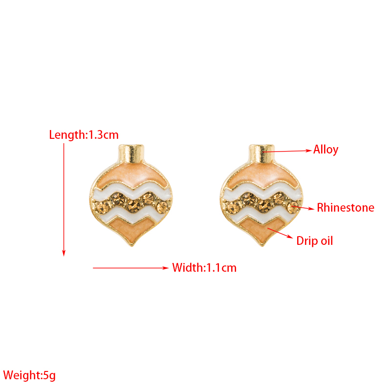 Simple Style Geometric Bottle Alloy Enamel Rhinestones Womenu0027S Ear Studs 1 Pair