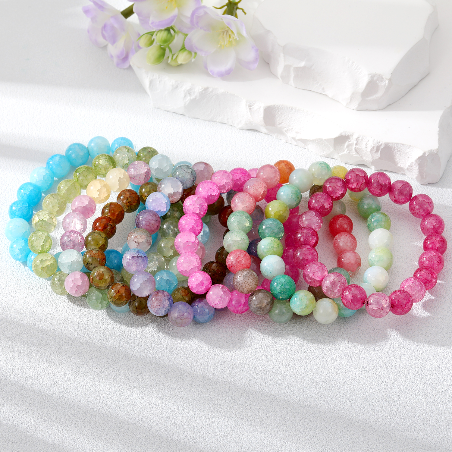 Fashion Geometric Beaded Resin Bracelets 1 Piece