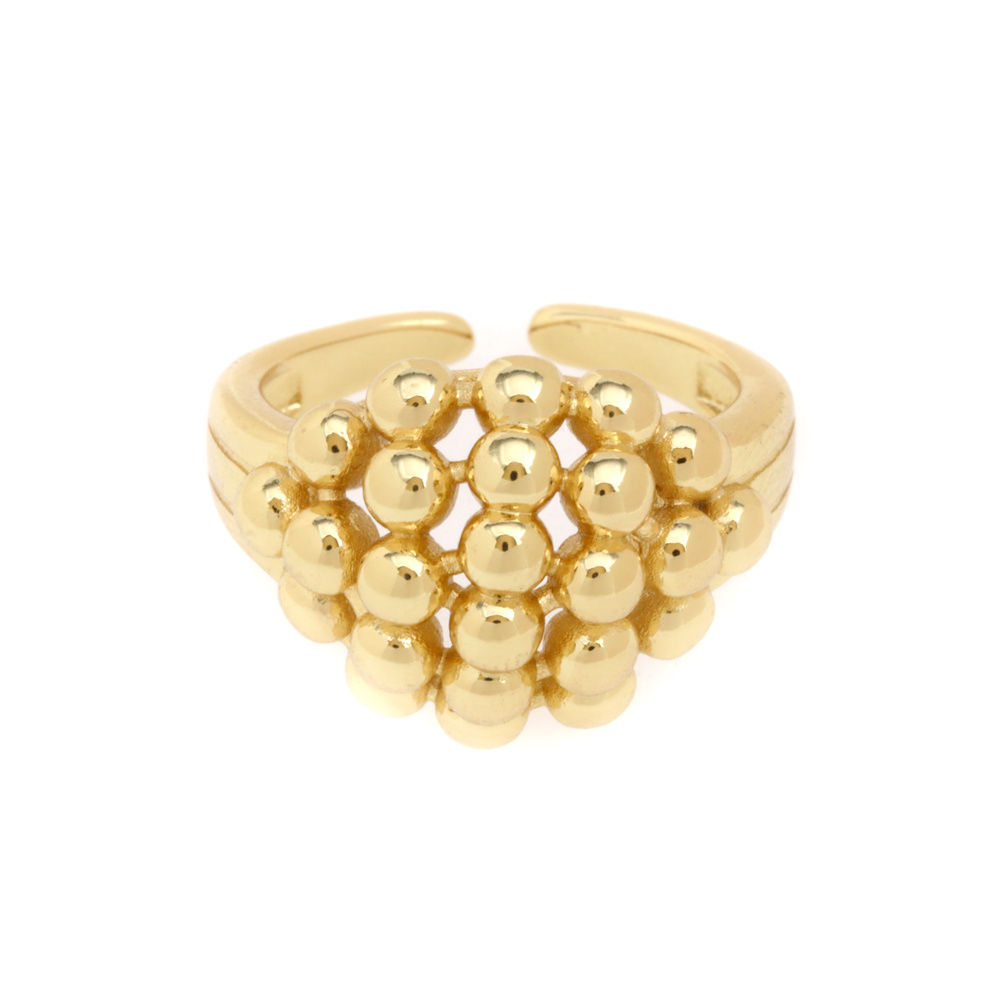 Vintage Style Round Hand Copper Plating Open Ring 1 Piece