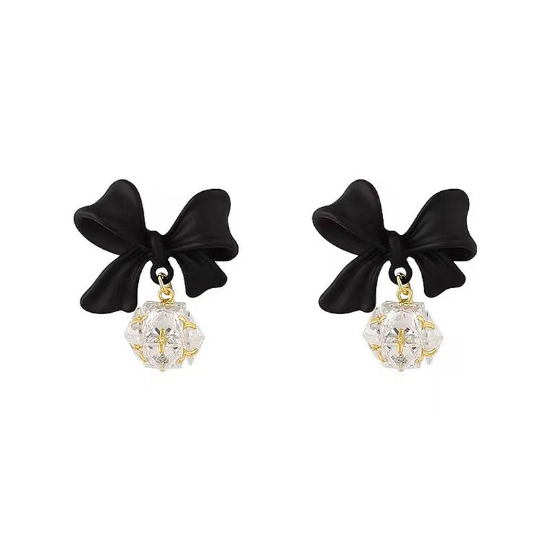 Fashion Bow Knot Alloy Plating Artificial Crystal Womenu0027S Ear Studs 1 Pair