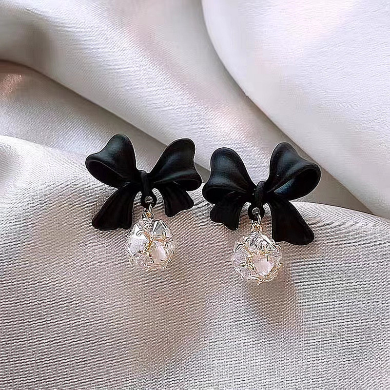 Fashion Bow Knot Alloy Plating Artificial Crystal Womenu0027S Ear Studs 1 Pair