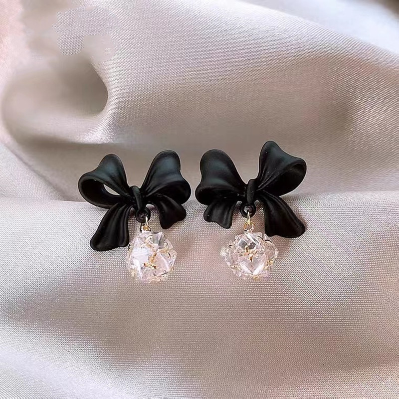 Fashion Bow Knot Alloy Plating Artificial Crystal Womenu0027S Ear Studs 1 Pair