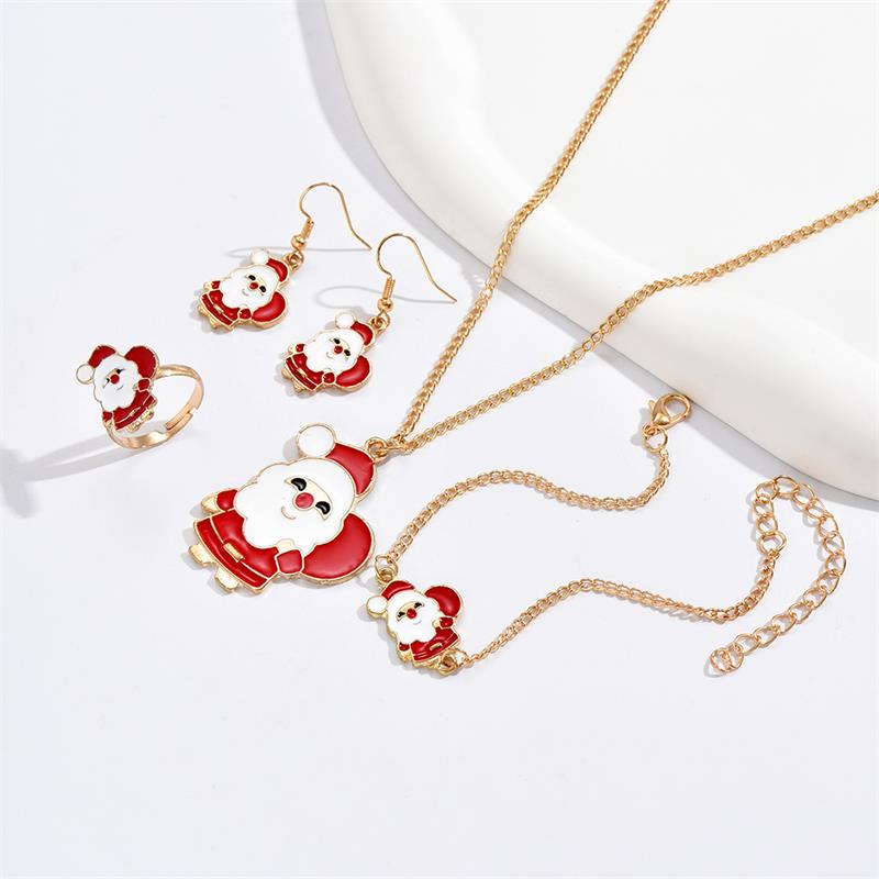 Cute Cartoon Alloy Stoving Varnish Womenu0027S Rings Earrings Necklace 1 Set