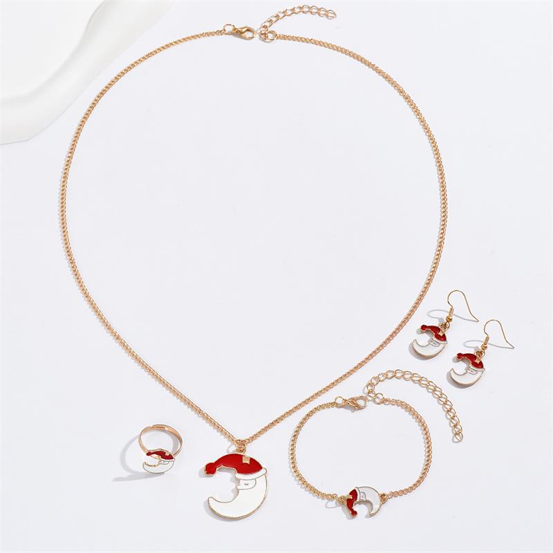 Cute Cartoon Alloy Stoving Varnish Womenu0027S Rings Earrings Necklace 1 Set