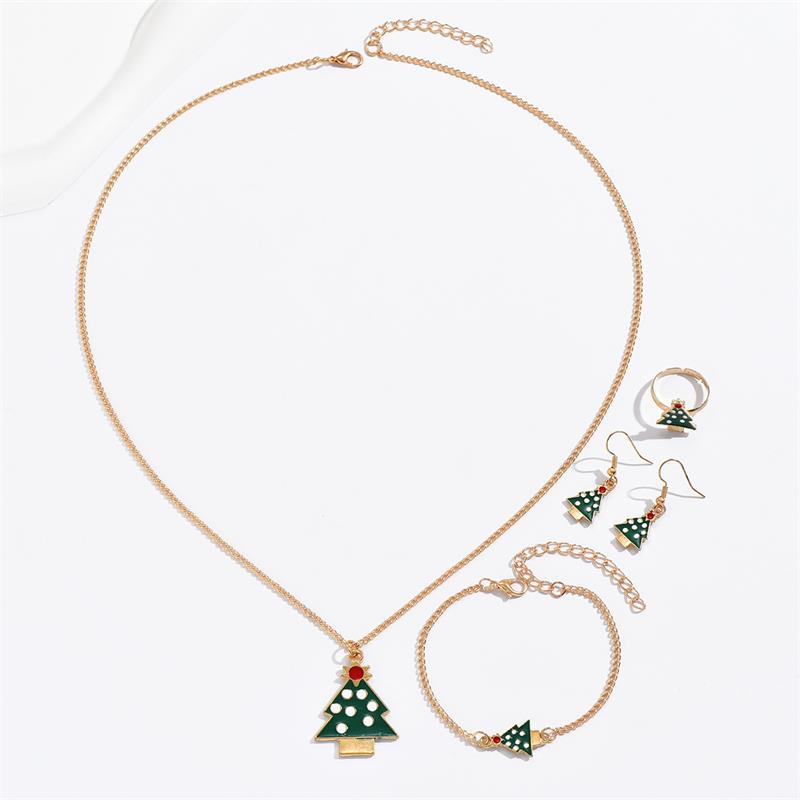 Cute Cartoon Alloy Stoving Varnish Womenu0027S Rings Earrings Necklace 1 Set