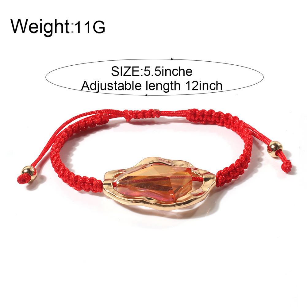 Vacation Irregular Glass rope Braid Unisex Bracelets 1 Piece