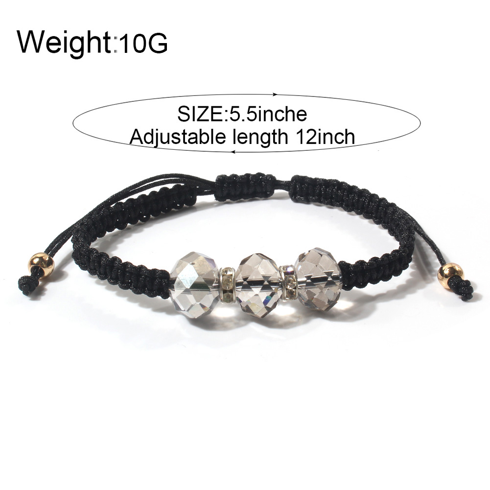 Fashion Geometric Glass rope Braid Unisex Bracelets 1 Piece