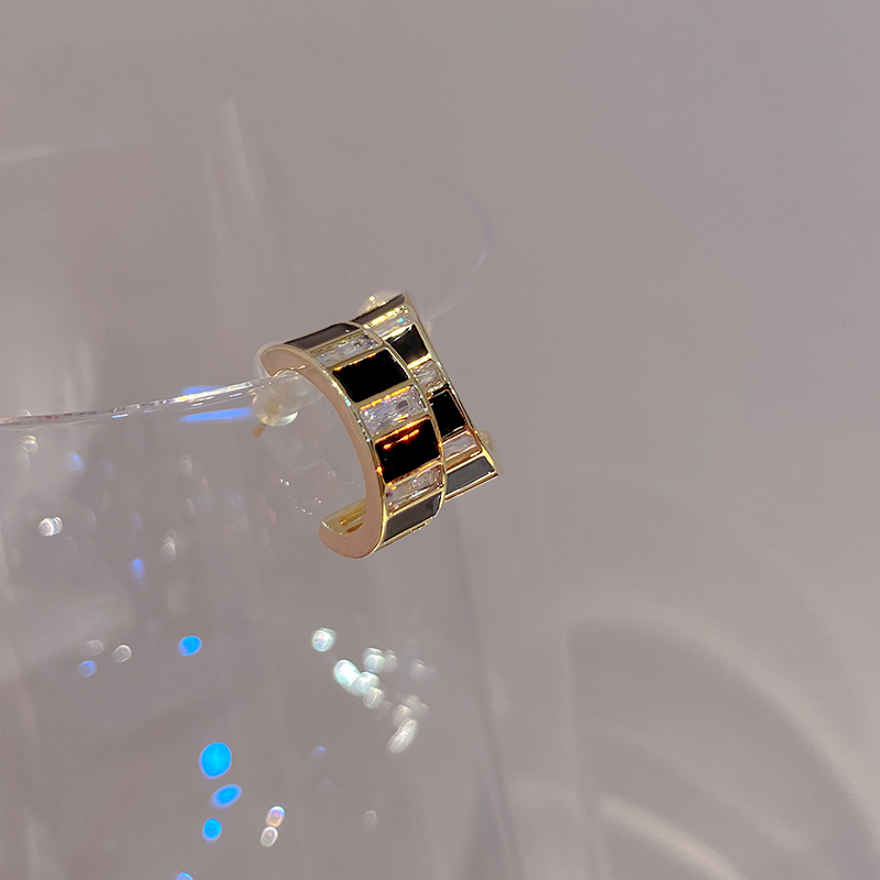 Fashion C Shape Alloy Plating Zircon Womenu0027S Ear Studs 1 Pair