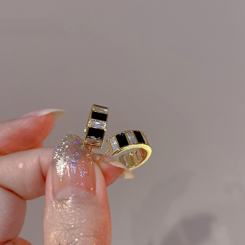 Fashion C Shape Alloy Plating Zircon Womenu0027S Ear Studs 1 Pair