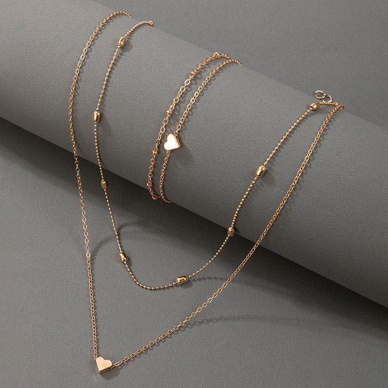 Simple Style Heart Shape Alloy Plating Womenu0027S Bracelets Necklace