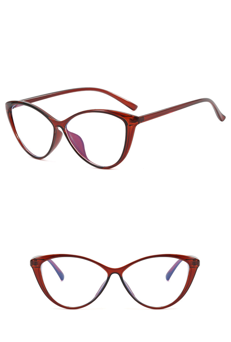 Fashion Solid Color Ac Cat Eye Full Frame Optical Glasses