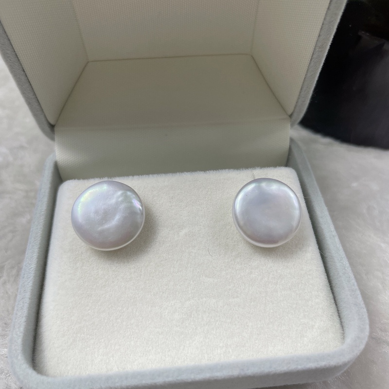 Simple Style Sterling Silver Inlaid Pearls Pearl Ear Studs