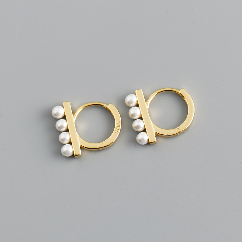 Simple Style Geometric Copper Plating Ear Studs 1 Pair