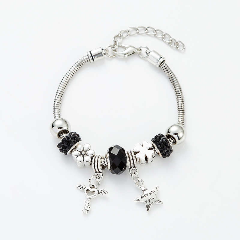 Sweet Geometric glass Titanium Steel Plating Bracelets