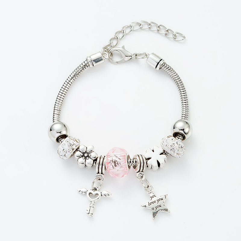 Sweet Geometric glass Titanium Steel Plating Bracelets