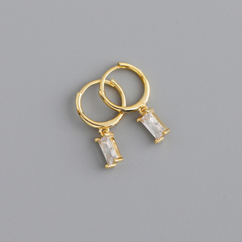 Simple Style Geometric Copper Plating Drop Earrings 1 Pair