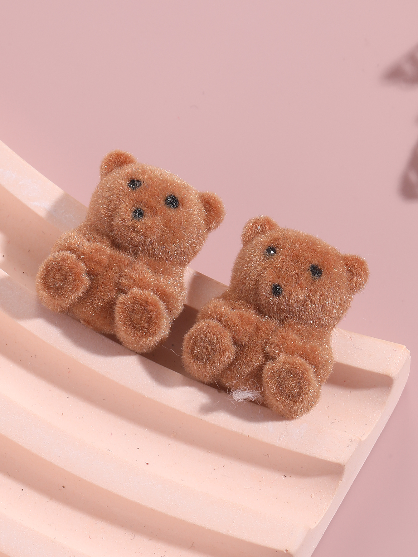 Cute Bear Plush Womenu0027S Ear Studs 1 Pair