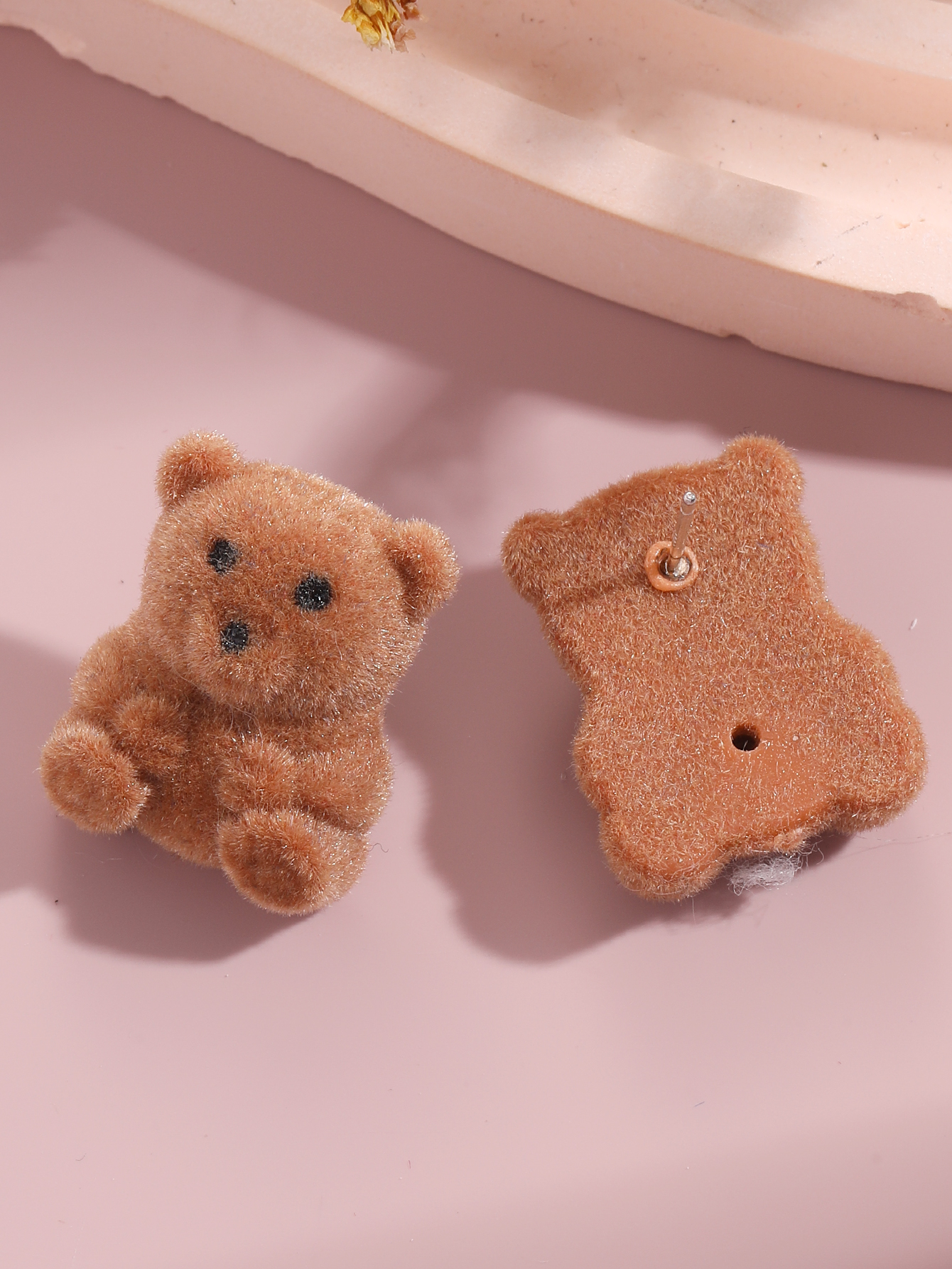 Cute Bear Plush Womenu0027S Ear Studs 1 Pair