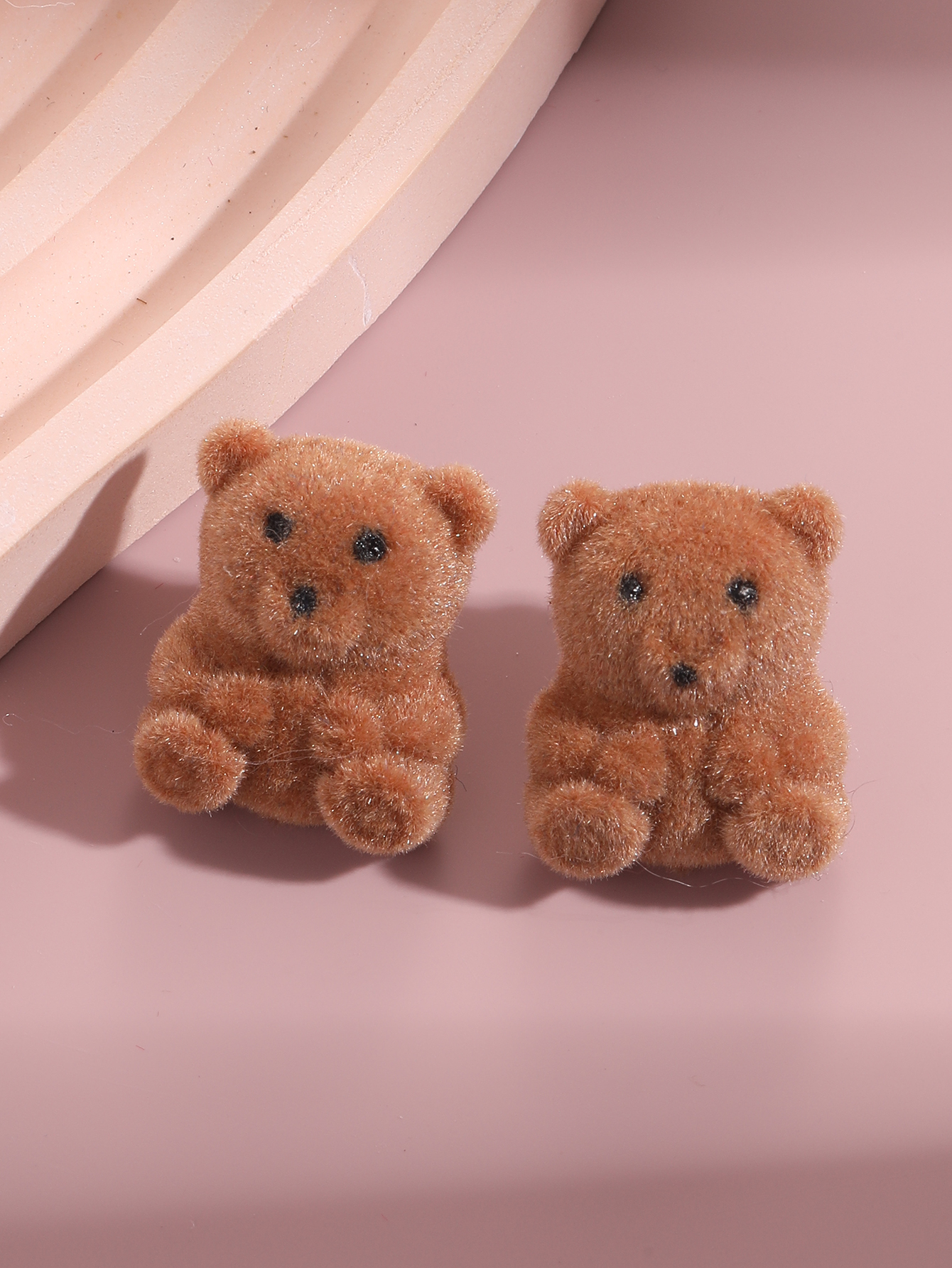 Cute Bear Plush Womenu0027S Ear Studs 1 Pair