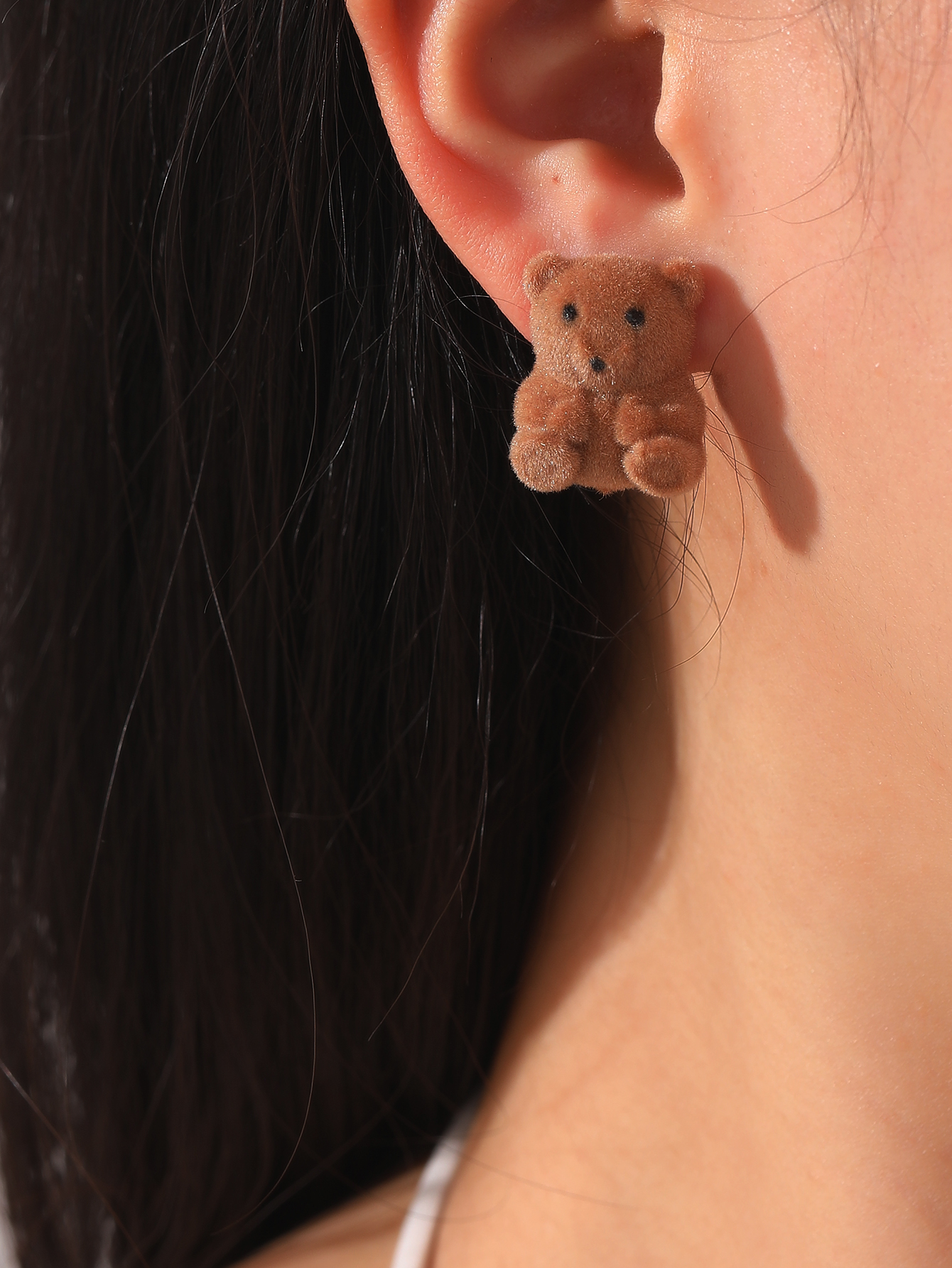 Cute Bear Plush Womenu0027S Ear Studs 1 Pair