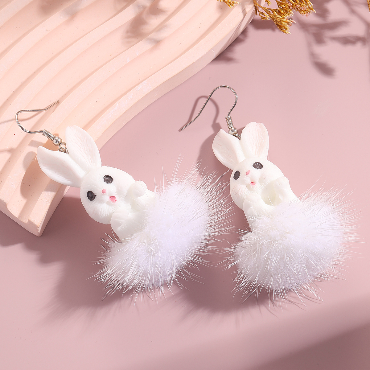 Fashion Rabbit Plush Womenu0027S Drop Earrings 1 Pair