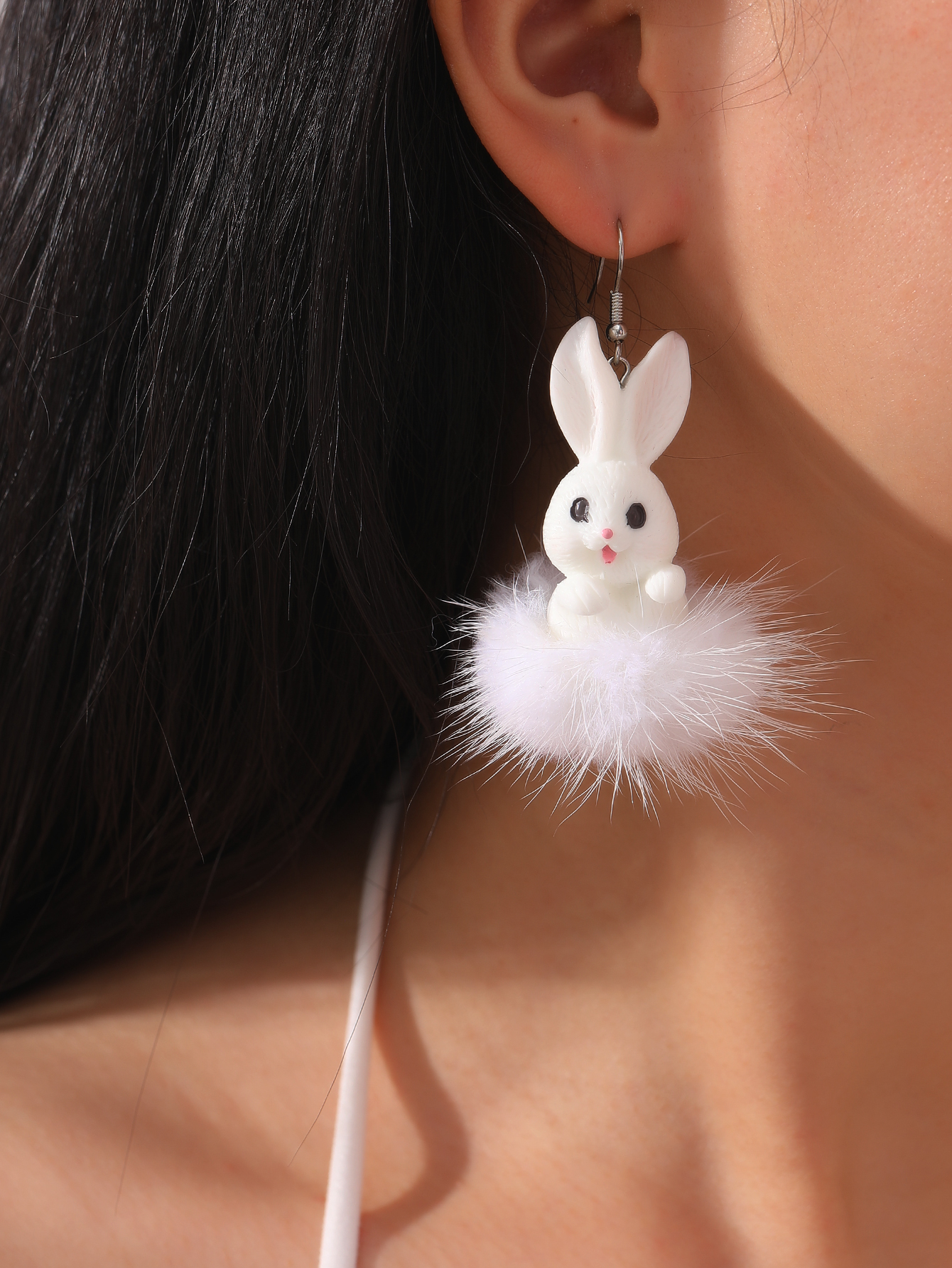 Fashion Rabbit Plush Womenu0027S Drop Earrings 1 Pair