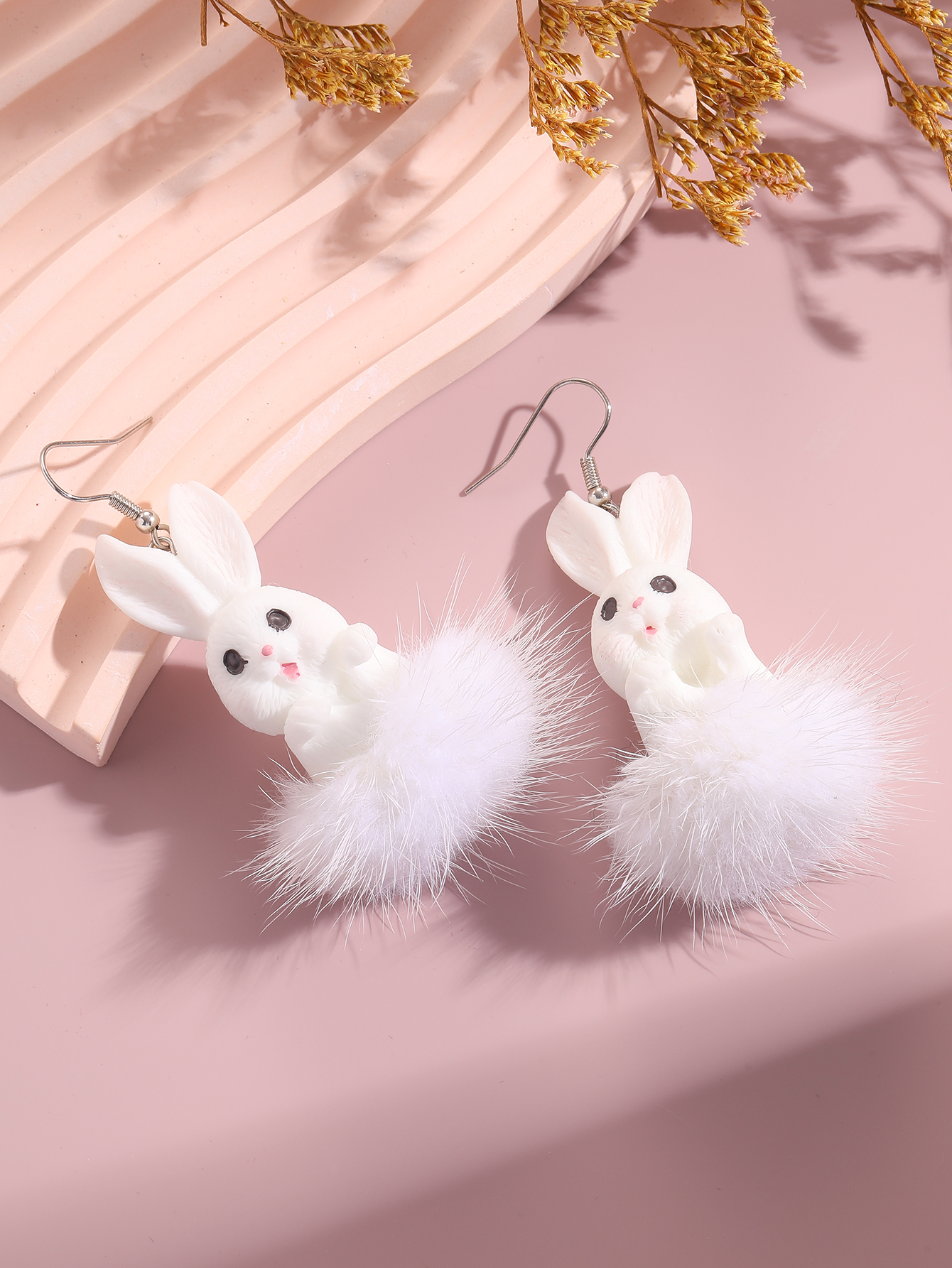 Fashion Rabbit Plush Womenu0027S Drop Earrings 1 Pair