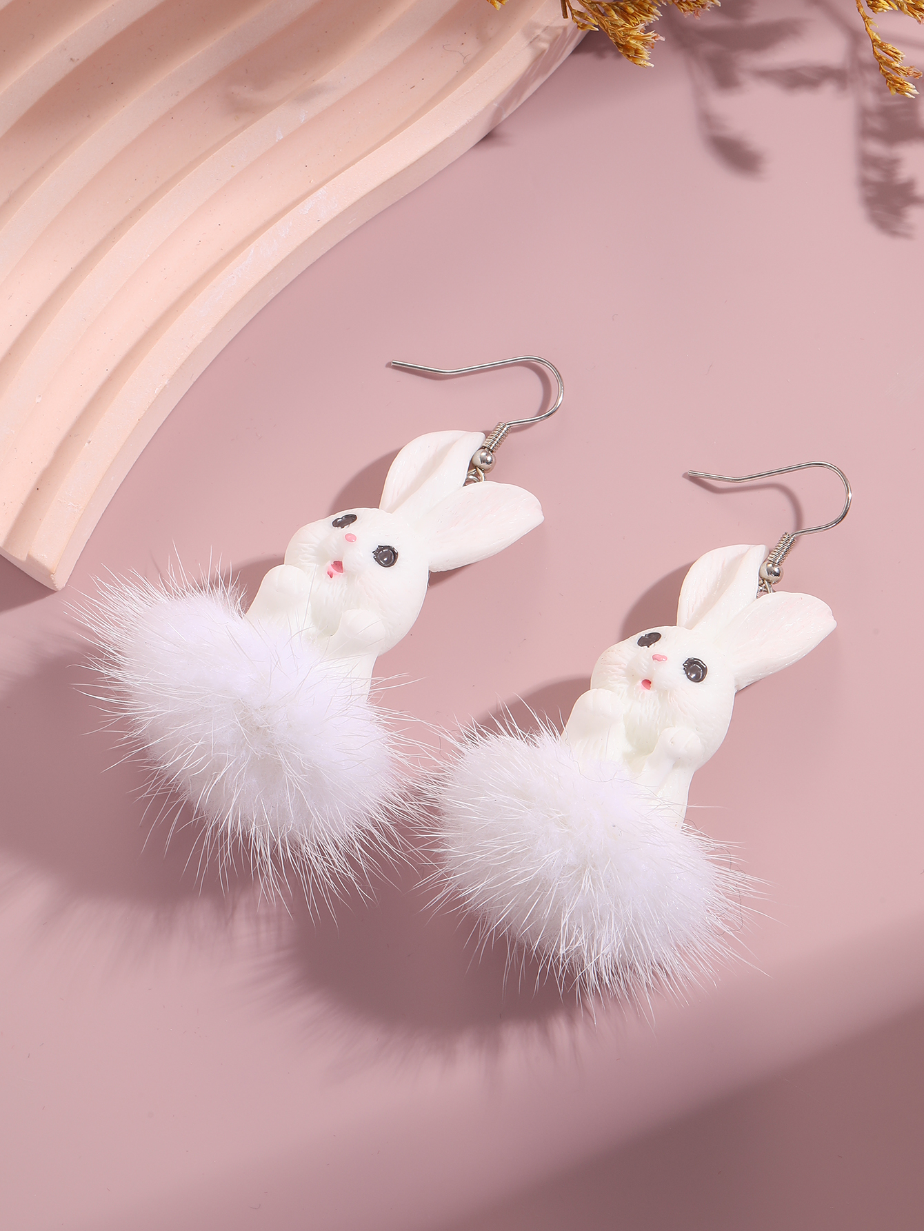 Fashion Rabbit Plush Womenu0027S Drop Earrings 1 Pair