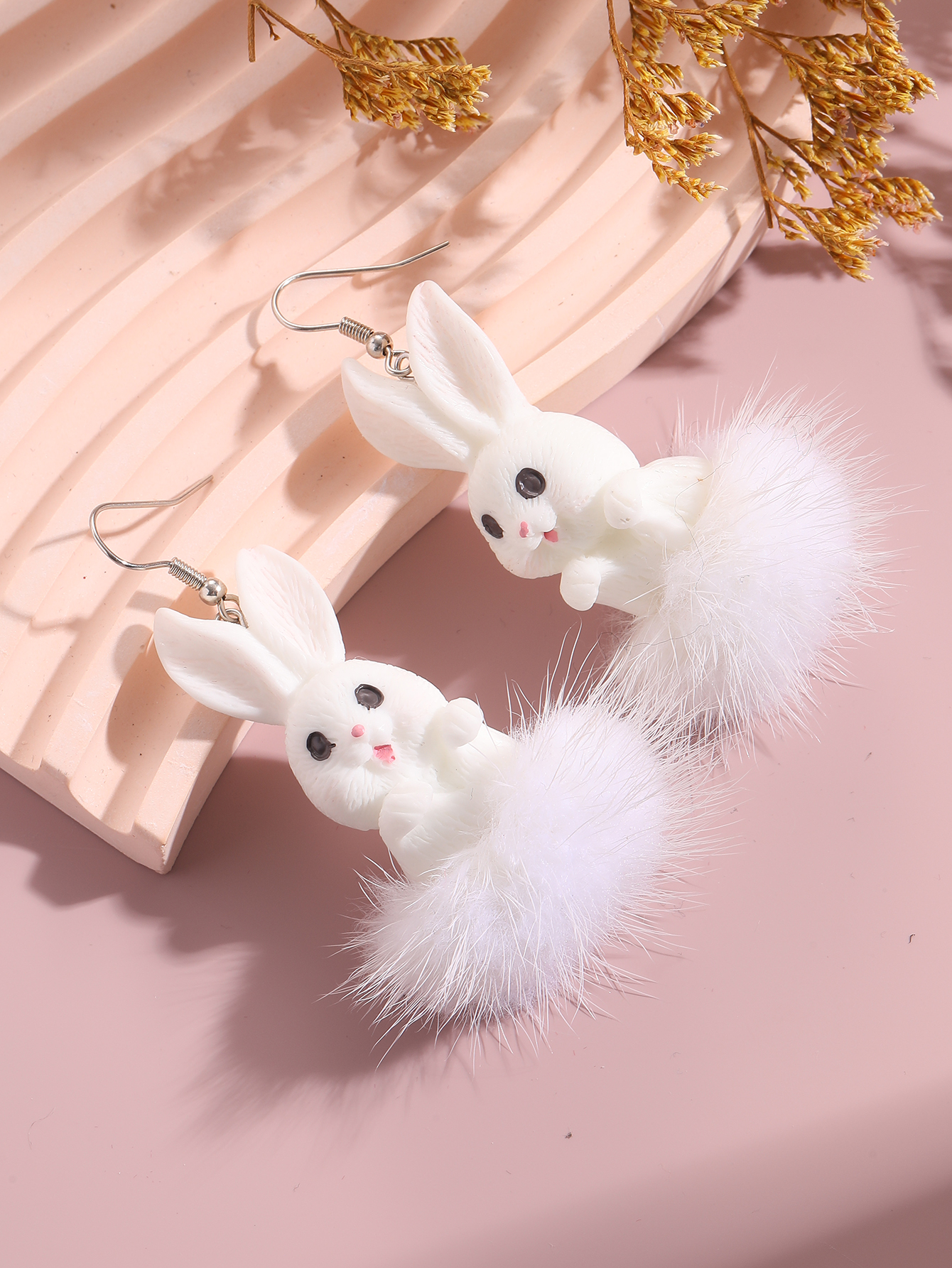 Fashion Rabbit Plush Womenu0027S Drop Earrings 1 Pair