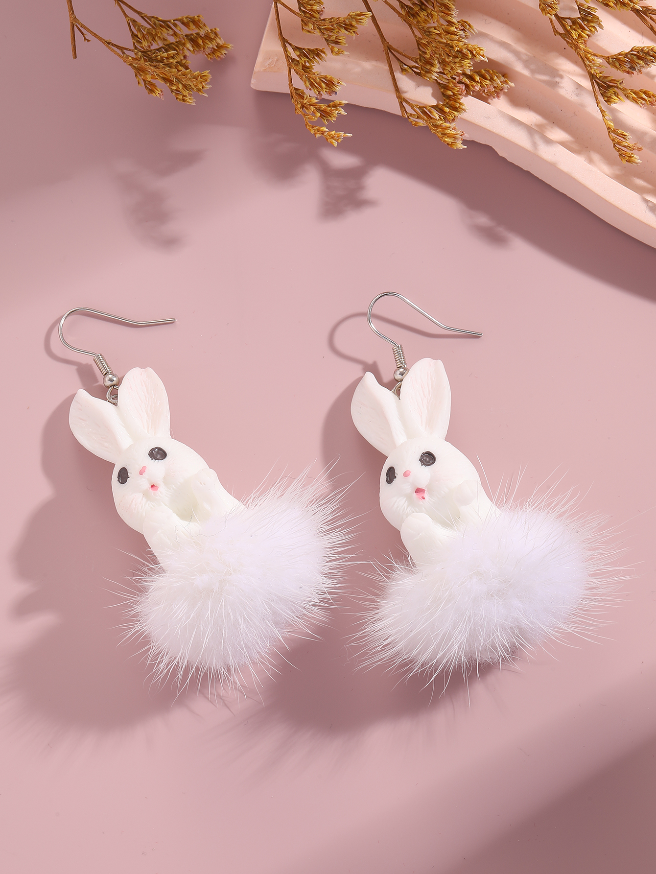 Fashion Rabbit Plush Womenu0027S Drop Earrings 1 Pair