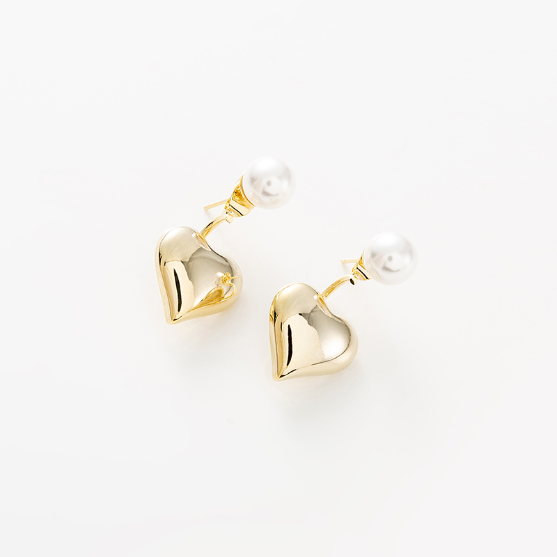 Glam Pentagram Heart Shape Bow Knot Copper Gold Plated Silver Plated Artificial Pearls Zircon Drop E
