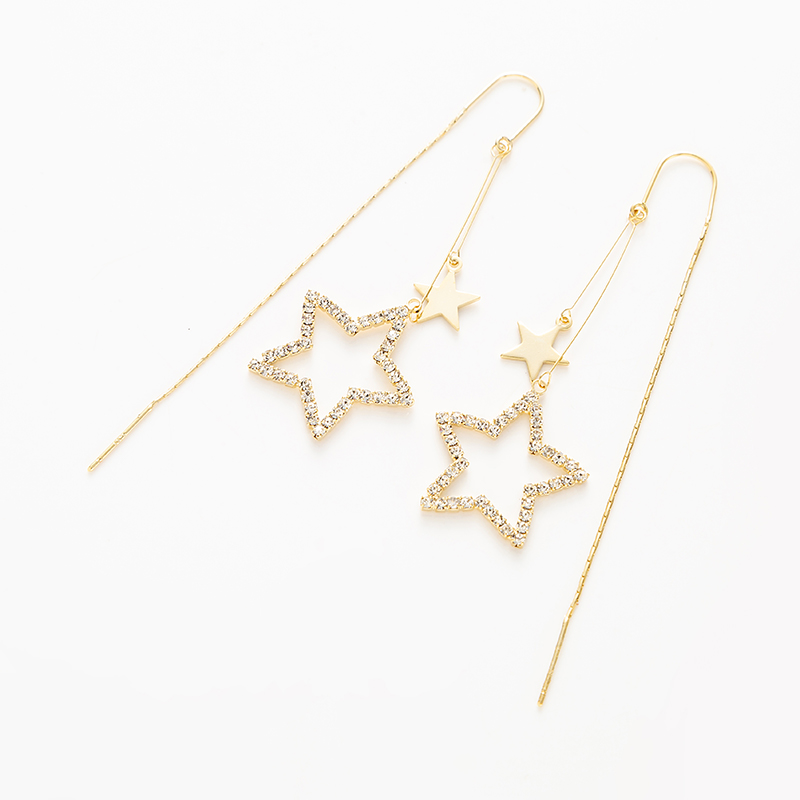 Glam Pentagram Heart Shape Bow Knot Copper Gold Plated Silver Plated Artificial Pearls Zircon Drop E