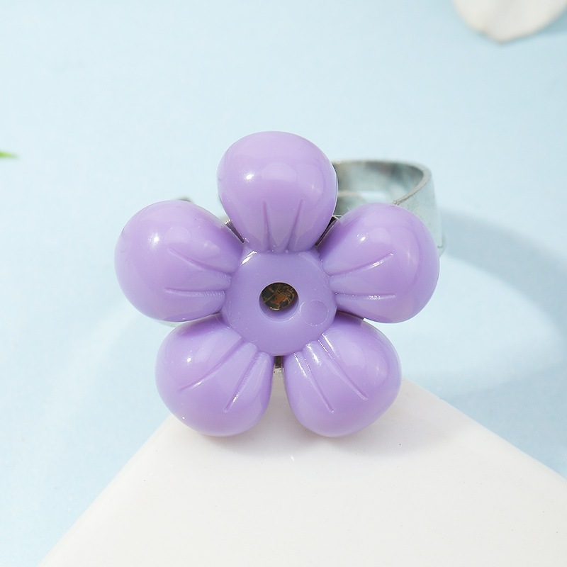 Cute Flower Resin Womenu0027S Open Ring 1 Piece