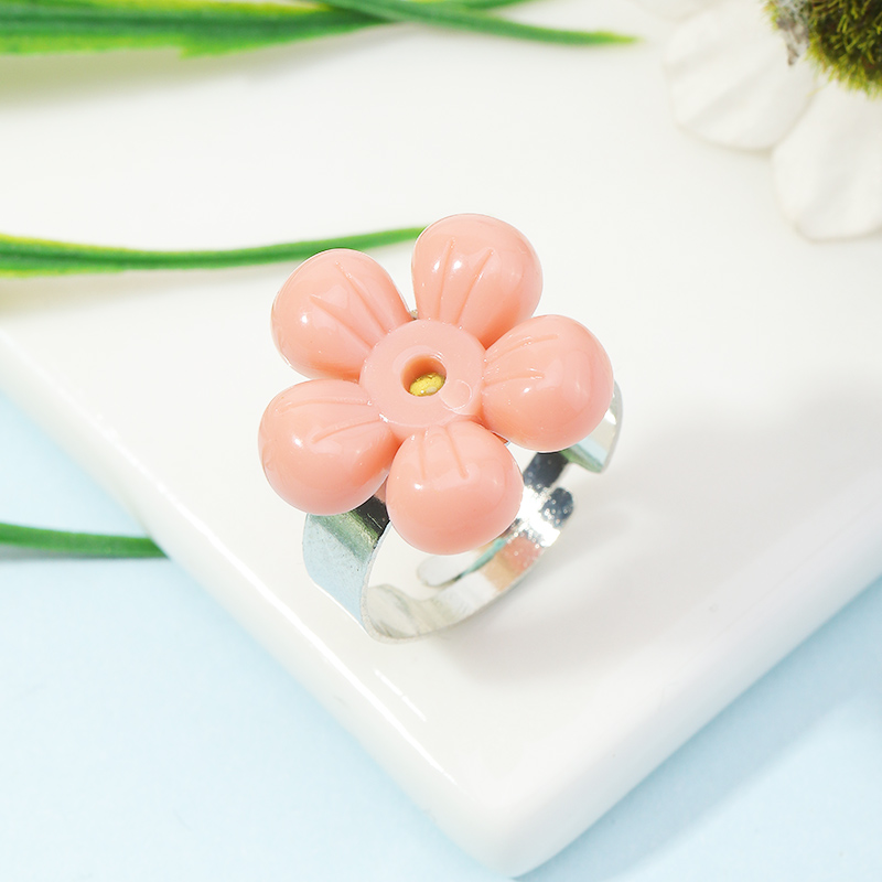 Cute Flower Resin Womenu0027S Open Ring 1 Piece