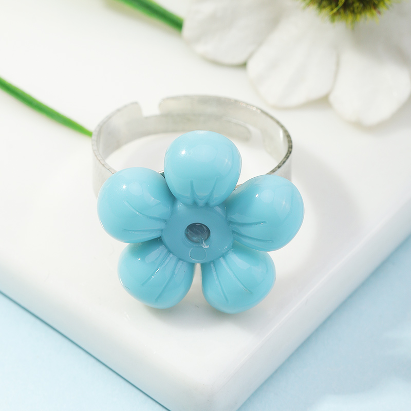 Cute Flower Resin Womenu0027S Open Ring 1 Piece