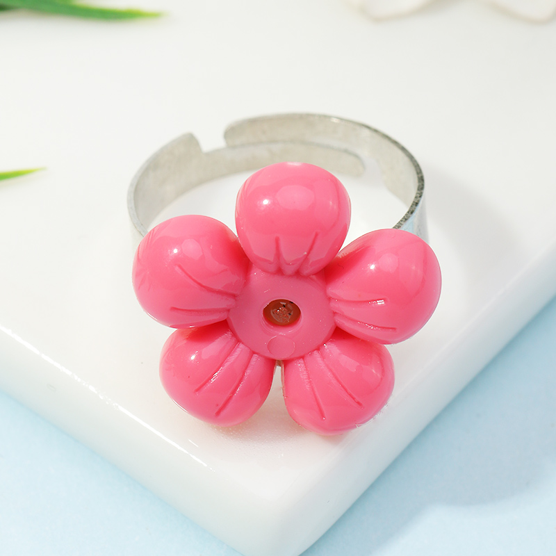 Cute Flower Resin Womenu0027S Open Ring 1 Piece