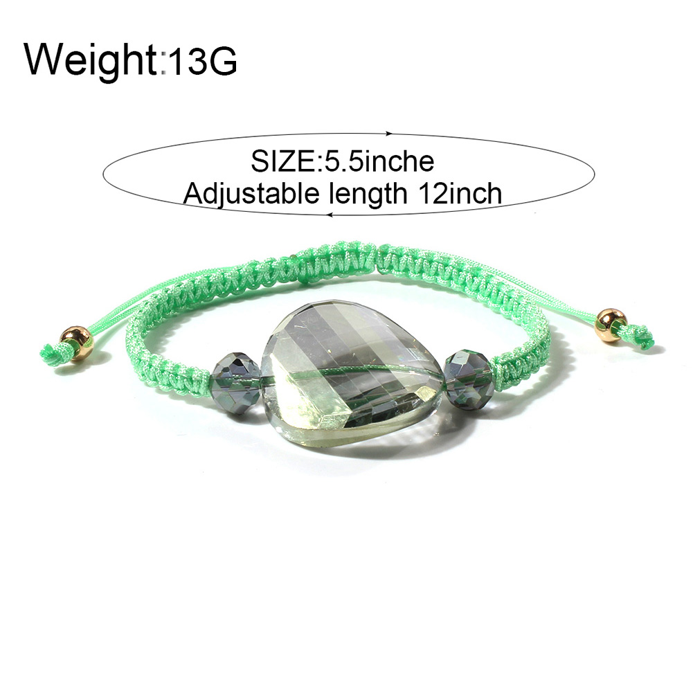 Fashion Geometric Glass Knitting Unisex Bracelets 1 Piece