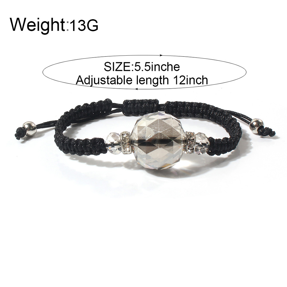 Fashion Ball Glass Braid Unisex Bracelets 1 Piece