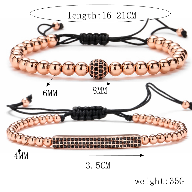 Fashion Crown Copper Plating Zircon Bracelets