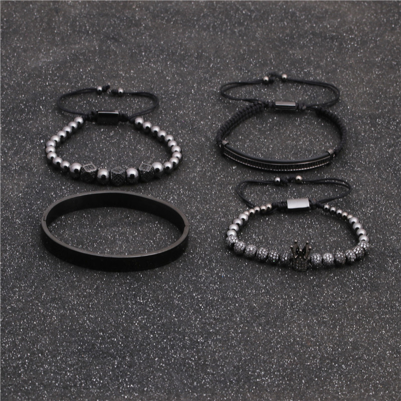 Fashion Crown Copper Plating Zircon Bracelets