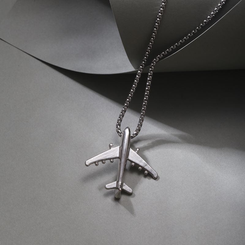Fashion Airplane Alloy Titanium Steel Plating Sweater Chain 1 Piece