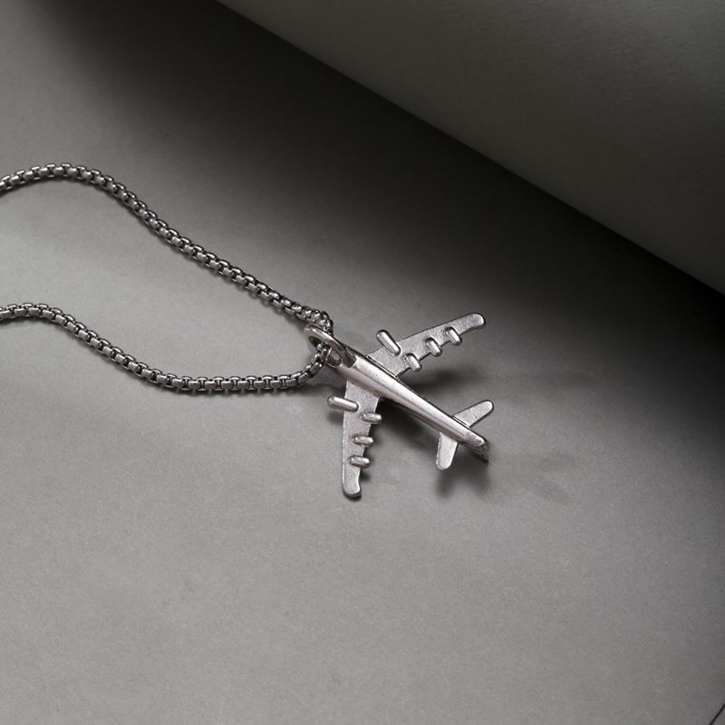 Fashion Airplane Alloy Titanium Steel Plating Sweater Chain 1 Piece