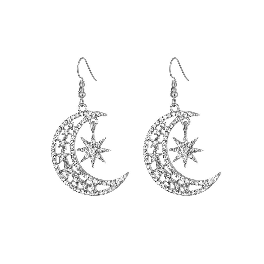 Fashion Star Moon Alloy Plating Womenu0027S Drop Earrings 1 Pair