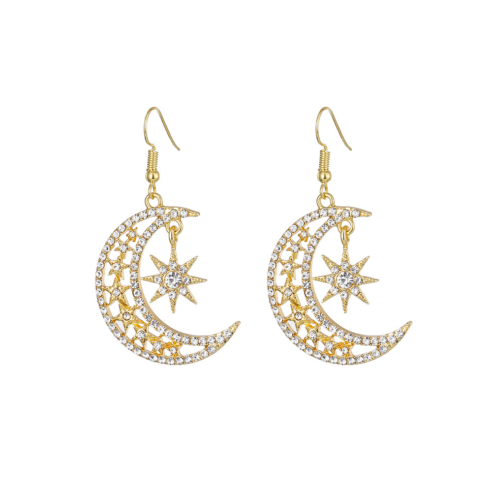 Fashion Star Moon Alloy Plating Womenu0027S Drop Earrings 1 Pair