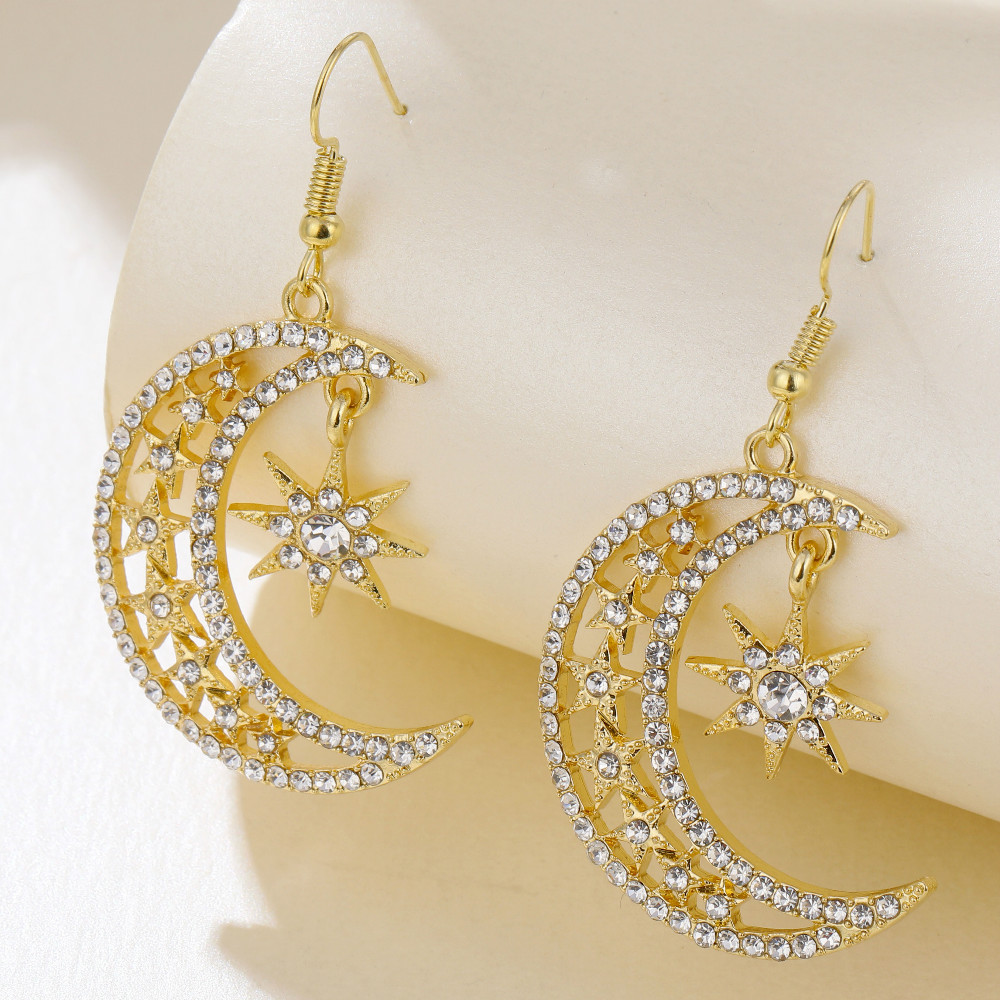 Fashion Star Moon Alloy Plating Womenu0027S Drop Earrings 1 Pair