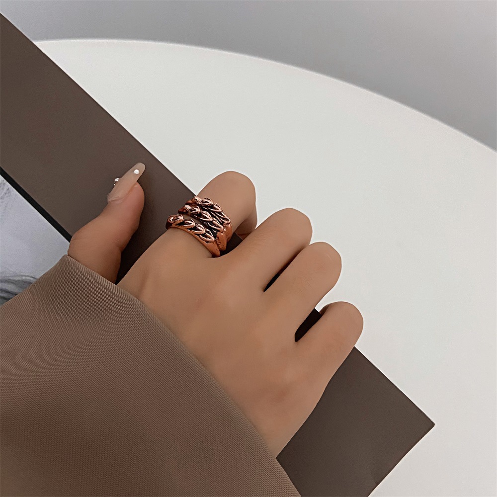 Retro Geometric Alloy Plating Unisex Open Ring