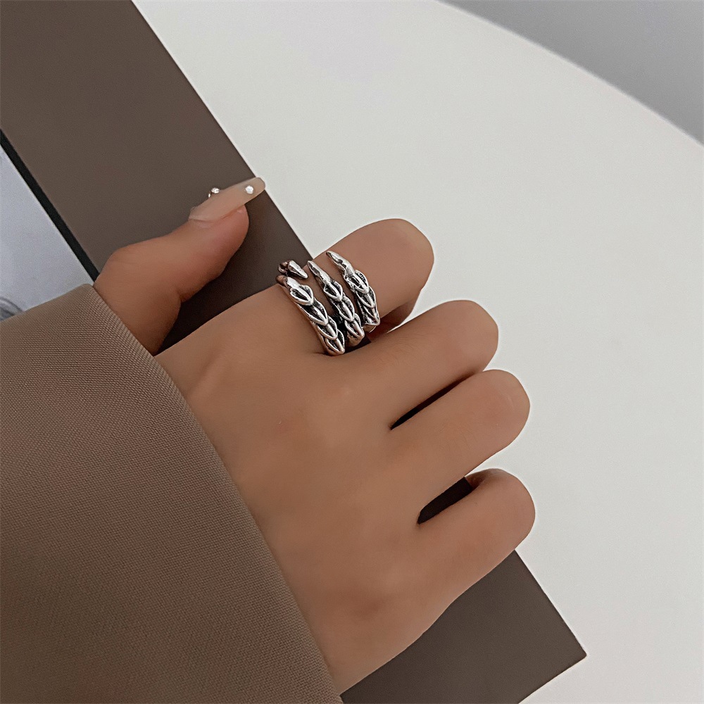 Retro Geometric Alloy Plating Unisex Open Ring