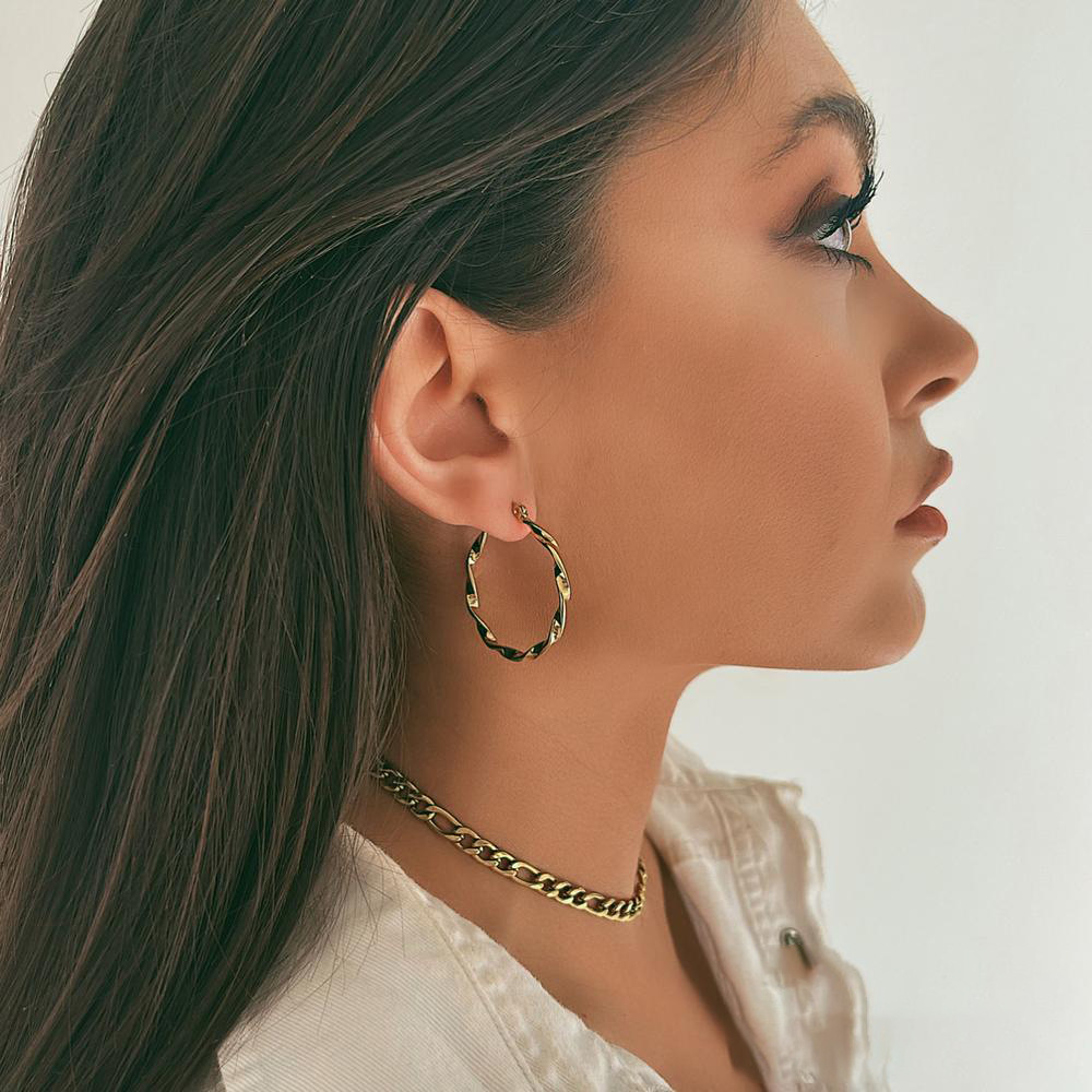 Fashion C Shape Alloy Plating Womenu0027S Earrings 1 Pair